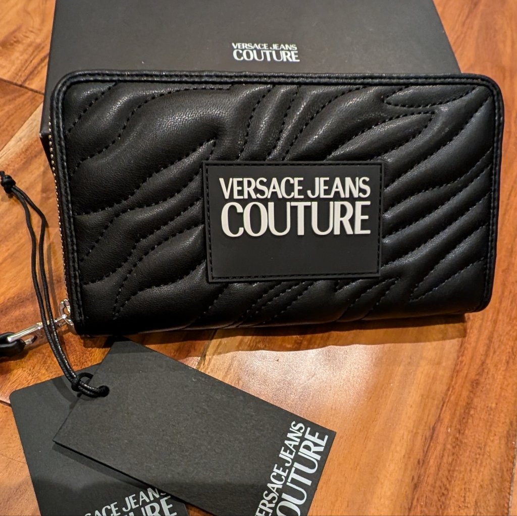 Versace Couture Quilted Wallet New In Logo Box